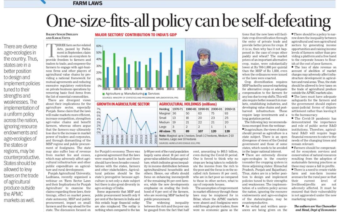 One-size fits all policy can be self defeating.