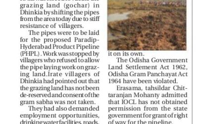 Villagers force IOCL to shift pipeline