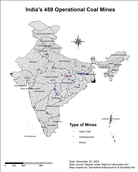 India’s 459 Operational Coal Mines