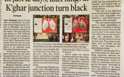 In Just 12 days, faux lungs at K’ghar junction turn black