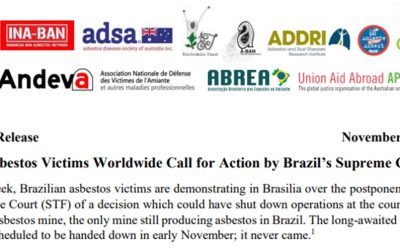Asbestos Victims Worldwide Call for Action by Brazil’s Supreme Court